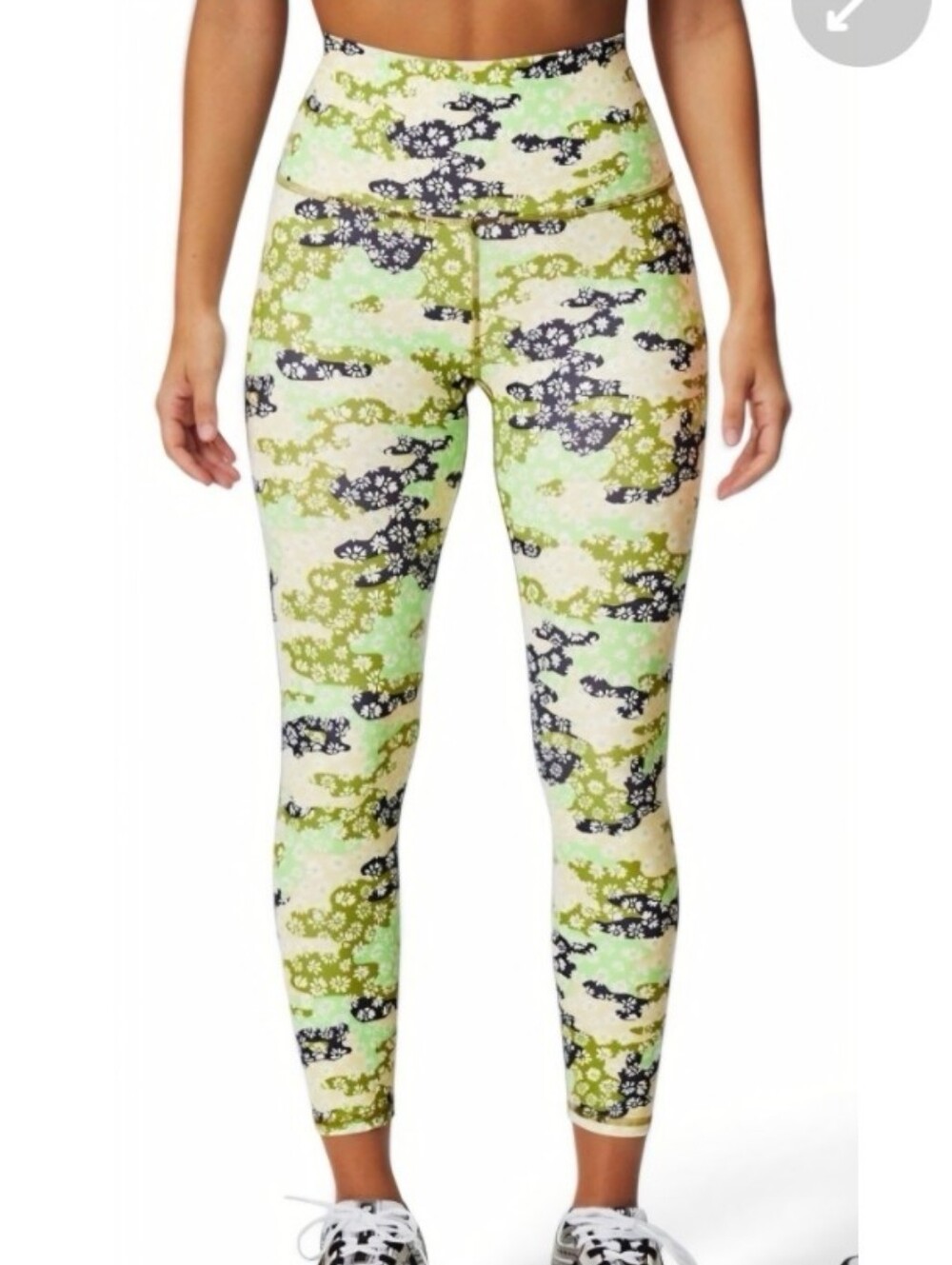 Fabletics PureLux High-Waist Green Floral Camo Leggings